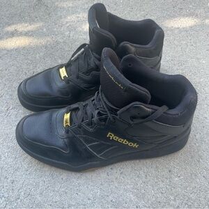 Reebok Men’s Royal BB4500 Hi 2.0 Black/ Gold Basketball High Top Sneakers 11 1/2